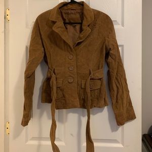 Suzy Shier Brown Suede Jacket